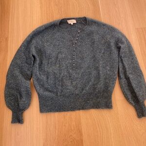 Sezane teal colored sweater